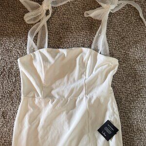 Lulus White Pearl Mini Dress
